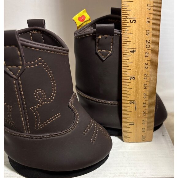Build a Bear Faux Leather Cowboy Boots Embroidered Design Hook-And-Loop Closure - Picture 10 of 10
